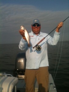 Chad's first trout on a fly